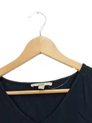 Vorschaubild 3 von Bluse Damen 3/4 Arm Casual Uni Schwarz Gr. 38 M