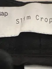 Vorschaubild 3 von Damen Stoffhose Slim Cropped Schwarz Stretch Gr. 2/34 XS