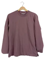 Vorschaubild 1 von U Herren Langarmshirt Gr. M Lila Basic Baumwollmix