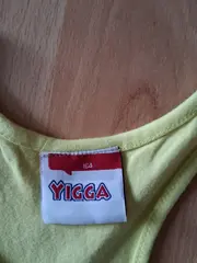 Vorschaubild 5 von Kinder T-Shirt Gr. 164 Gelb ärmellos mit SMILE! Aufdruck