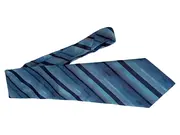Vorschaubild 1 von Krawatte Damen Blau Gestreift Seide Business Elegant 10cm 145cm