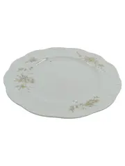 Vorschaubild 1 von Platzteller Porzellan Rund Klassisch Weiß 20cm Blumenmuster Festlich