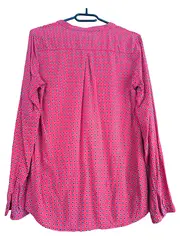 Vorschaubild 2 von Damen Bluse Gr. 38 Rot Punkte Langarm Viskose