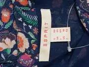 Vorschaubild 3 von Damen Freizeitkleid Gr. 40/M Blau Blumenmuster Viskose Bohemian