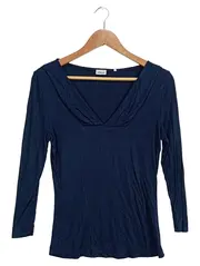 Vorschaubild 1 von Damen Langarmshirt Gr. 34/XS Blau Casual Viskose Oberteil