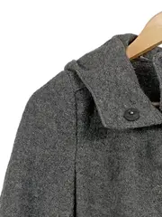 Vorschaubild 3 von Damen Kurzmantel Wolljacke Gr. 36 Grau Kapuze