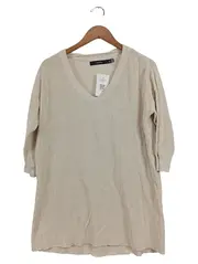 Vorschaubild 1 von Damen Pullover Gr. M Beige V-Ausschnitt Strick Casual