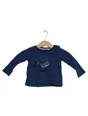 Vorschaubild 1 von Baby Langarmshirt Gr. 62 Blau Wal Motiv Maritim Jungen