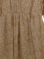 Vorschaubild 6 von Damen Freizeitkleid Gr. 36/S Beige Floral Rüschen Metallic-Look