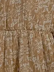 Vorschaubild 8 von Damen Freizeitkleid Gr. 36/S Beige Floral Rüschen Metallic-Look