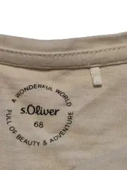 Vorschaubild 4 von Baby Langarmshirt Gr. 68 Beige Lama Motiv Mädchen Baumwolle