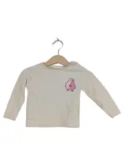 Vorschaubild 2 von Baby Langarmshirt Gr. 68 Beige Lama Motiv Mädchen Baumwolle