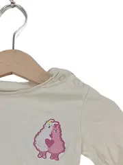 Vorschaubild 3 von Baby Langarmshirt Gr. 68 Beige Lama Motiv Mädchen Baumwolle