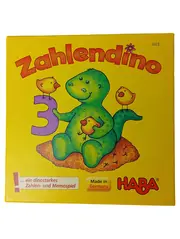 Vorschaubild 1 von Zahlendino Lernspiel Mathe Kinder ab 3 Jahre Gelb Pappe Zahlen Spiel