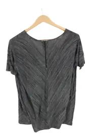 Vorschaubild 2 von Damen T-Shirt Grau Gr. 36/S Casual Viskose Strukturmuster