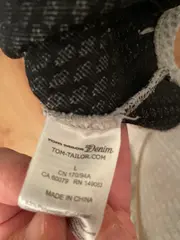 Vorschaubild 3 von Denim Damen Peplum Top Gr. L Grau Strukturiert 3/4-Arm