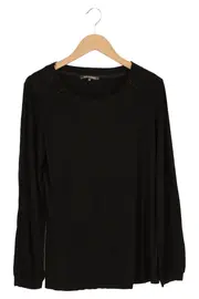 Vorschaubild 1 von Damen Bluse Gr. 40/M Schwarz Langarm Business Casual Strass