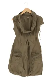 Vorschaubild 1 von Damen Freizeitkleid Gr. 34;XS Grün Baumwolle Seide Midikleid