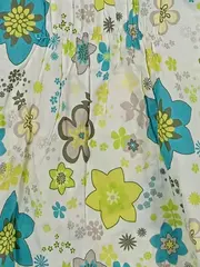 Vorschaubild 4 von Mädchen Bluse Blumenmuster Langarm Gr. 150/152 Weiß Türkis Grün