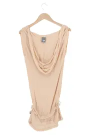 Vorschaubild 2 von Damen Sport Shirt Beige Gr. 38/40 M Wasserfallausschnitt Bindegürtel