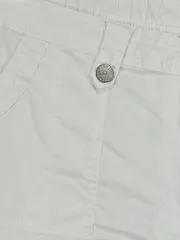 Vorschaubild 4 von Damen Caprihose Stoffhose Weiß Gr. 52 Baumwolle