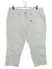 Vorschaubild 1 von Damen Caprihose Stoffhose Weiß Gr. 52 Baumwolle