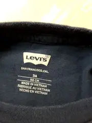 Vorschaubild 2 von Kinder T-Shirt Gr. 98 Navy Blau Logo-Print Kurzarm Baumwolle