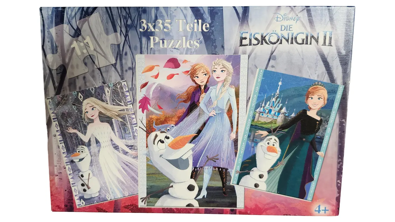 DISNEY Die Eiskönigin II Puzzle Set 3x35 Teile Kinder Elsa Anna Olaf