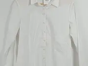 Vorschaubild 3 von Damen Hemdbluse Langarm Uni Weiß Gr. 50 Business Baumwolle