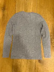 Vorschaubild 2 von Langarmshirt Herren Gr. S Grau Meliert Slim Fit Baumwolle