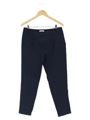 Vorschaubild 1 von Damen Stoffhose Gr. 36 S Blau Klassisch Baumwolle