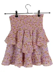 Vorschaubild 1 von Damen Minirock Gr. 36/S Mehrfarbig Floral Rüschen