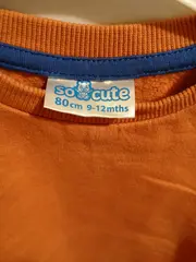 Vorschaubild 3 von Baby Langarmshirt Gr. 80 Orange SMILE Pullover Sweatshirt