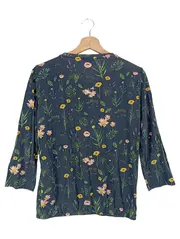 Vorschaubild 2 von Damen Bluse 34/XS Blau Florales Muster Bohemian