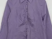 Vorschaubild 3 von Damen Hemdbluse Lila Gestreift Gr. 36/S Baumwolle Klassisch