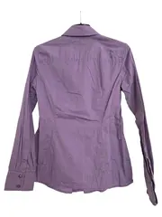 Vorschaubild 2 von Damen Hemdbluse Lila Gestreift Gr. 36/S Baumwolle Klassisch