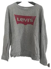 Vorschaubild 2 von Damen Sweatshirt Grau Gr. 36/S Casual Sportlich Logo-Print