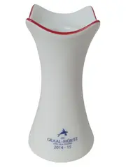 Vorschaubild 1 von Vase Modern Weiß 12cm Porzellan Blumenvase Fisch Logo