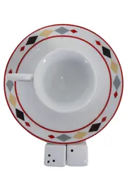 Vorschaubild 1 von Tasse und Unterteller Porzellan Mehrfarbig Geometrisch Elegant Klassisch