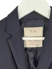 Vorschaubild 3 von Boys Kinder Sakko Blau Gr. 122 Klassisch Festlich Anzugjacke