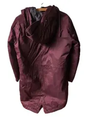 Vorschaubild 3 von Herren Parka Jacke Kapuze Bordeaux Gr. S Wolle Wintermantel