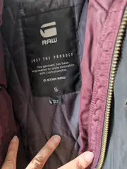 Vorschaubild 2 von Herren Parka Jacke Kapuze Bordeaux Gr. S Wolle Wintermantel