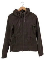 Vorschaubild 1 von Damen Fleecejacke Kapuzenjacke Gr. 38 Braun Praktisch Outdoor