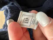 Vorschaubild 4 von Kinder Strickjacke Gr. 105/110 Blau Basic Lochmuster Baumwolle