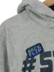 Vorschaubild 4 von Kapuzenpullover Hoodie Kinder Gr. 158 Grau Baumwolle Schriftzug Freizeit