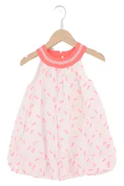 Vorschaubild 1 von Sommerkleid Mädchen Gr. 86 Weiß Ananas Muster Charmant Baumwolle