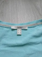 Vorschaubild 3 von Damen Strickjacke Cardigan Türkis Gr. M 38 Baumwolle Basic