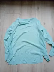 Vorschaubild 2 von Damen Strickjacke Cardigan Türkis Gr. M 38 Baumwolle Basic