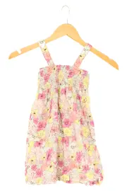 Vorschaubild 1 von Sommerkleid Mädchen Gr. 104 Mehrfarbig Blumenmuster Casual Baumwolle