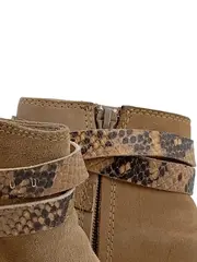Vorschaubild 3 von Damen Stiefeletten Gr. 38 Beige mit Schlangenmuster-Detail Modisch